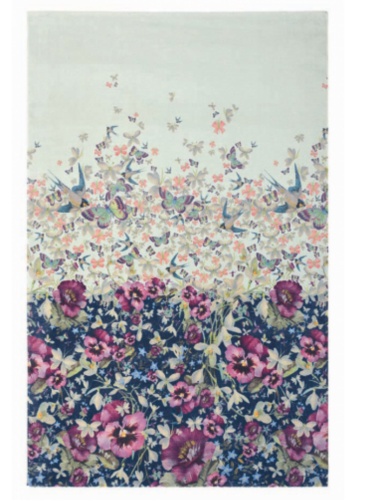Dywan w kwiaty - Gorse Pale Blue