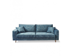 Sofa Kendall Sofa 3,5 Seater, velvet, petrol