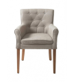 Krzesło La Scala Dining Armchair, linen, flax