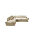Narożnik Brompton Cross Corner Sofa Chaise Longue Left, velvet, pearl