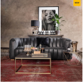 Sofa Pulitzer 3,5 Seater, leather, charcoal