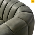 Sofa Pulitzer 3,5 Seater, leather, charcoal