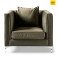 Fotel Christopher Armchair, velvet, slate grey