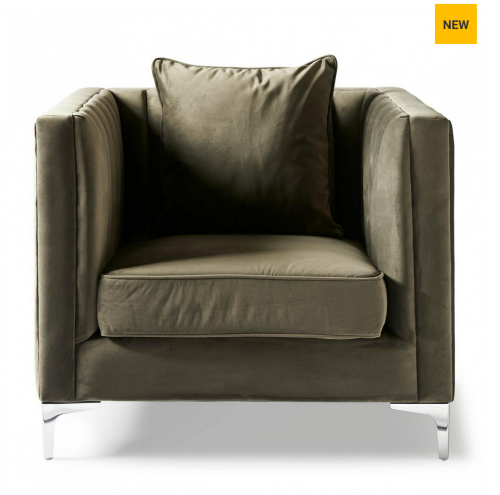 Fotel Christopher Armchair, velvet, slate grey