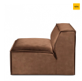 Sofa, element środkowy The Jagger Center 95cm, velvet, chocolate