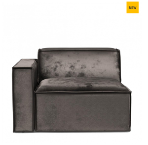 Sofa, narożnik The Jagger Corner Arm Left, velvet, grimaldi grey