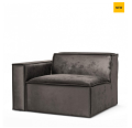 Sofa, narożnik The Jagger Corner Arm Left, velvet, grimaldi grey