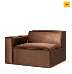 Sofa, narożnik The Jagger Corner Arm Left, velvet, chocolate