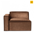 Sofa, narożnik The Jagger Corner Arm Left, velvet, chocolate