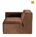 Sofa, narożnik The Jagger Corner Arm Left, velvet, chocolate