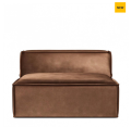 Sofa, element środkowy The Jagger Center 125cm, velvet, chocolate