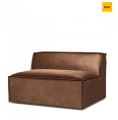 Sofa, element środkowy The Jagger Center 125cm, velvet, chocolate