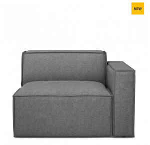 Sofa, narożnik The Jagger Corner Arm Right, oxford weave, classic charcoal