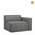 Sofa, narożnik The Jagger Corner Arm Right, oxford weave, classic charcoal