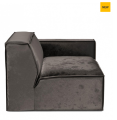 Sofa, narożnik The Jagger Corner Arm Right, velvet, grimaldi grey