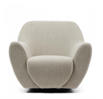 Fotel The Jill Swivel Chair, mouline linen, fabulous flax