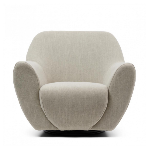 Fotel The Jill Swivel Chair, mouline linen, fabulous flax