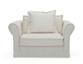 Fotel Carlton Love Seat, oxford weave, alaskan white