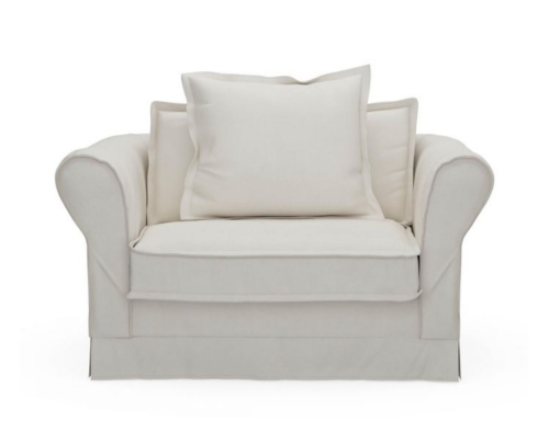 Fotel Carlton Love Seat, oxford weave, alaskan white
