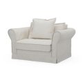 Fotel Carlton Love Seat, oxford weave, alaskan white