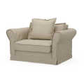 Fotel Carlton Love Seat, oxford weave, flanders flax