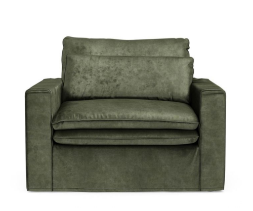 Fotel Continental Love Seat, velvet, ivy