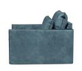 Fotel Continental Love Seat, velvet, petrol