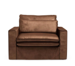 Fotel Continental Love Seat, velvet, chocolate