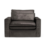 Fotel Continental Love Seat, velvet, grimaldi grey