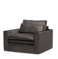 Fotel Continental Love Seat, velvet, grimaldi grey