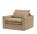 Fotel Continental Love Seat, velvet, golden beige