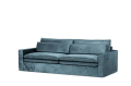Sofa Continental Sofa 3,5 Seater, velvet, petrol