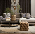 Narożnik Kendall Sofa with Chaise Longue Right, velvet, golden beige