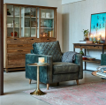 Fotel Kendall Armchair, velvet, golden beige