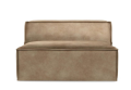 Sofa element The Jagger Center 125cm, velvet, golden beige