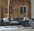 Sofa element The Jagger Center 125cm, velvet, golden beige