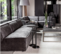 Sofa element The Jagger Center 125cm, velvet, golden beige