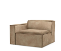 Sofa element The Jagger Corner Arm Left, velvet, golden beige