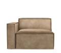 Sofa element The Jagger Corner Arm Left, velvet, golden beige