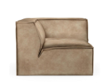 Sofa element The Jagger Corner, velvet, golden beige