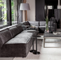 Sofa element The Jagger Corner, velvet, golden beige