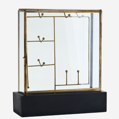 Gablotka na biżuteriuę Jewellery box w/ wooden base