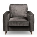 Fotel Kendall Armchair, velvet, grimaldi grey