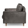 Fotel Kendall Armchair, velvet, grimaldi grey