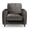 Fotel Kendall Armchair, velvet, grimaldi grey