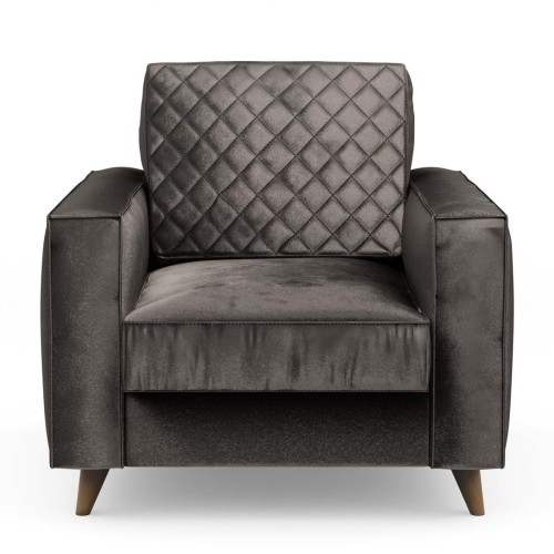 Fotel Kendall Armchair, velvet, grimaldi grey