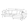 Narożnik Kendall Sofa with Chaise Longue Right, velvet, ivy