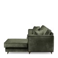 Narożnik Kendall Sofa with Chaise Longue Right, velvet, ivy