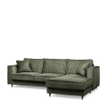 Narożnik Kendall Sofa with Chaise Longue Right, velvet, ivy