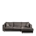 Narożnik Kendall Sofa with Chaise Longue Right, velvet, grimaldi grey